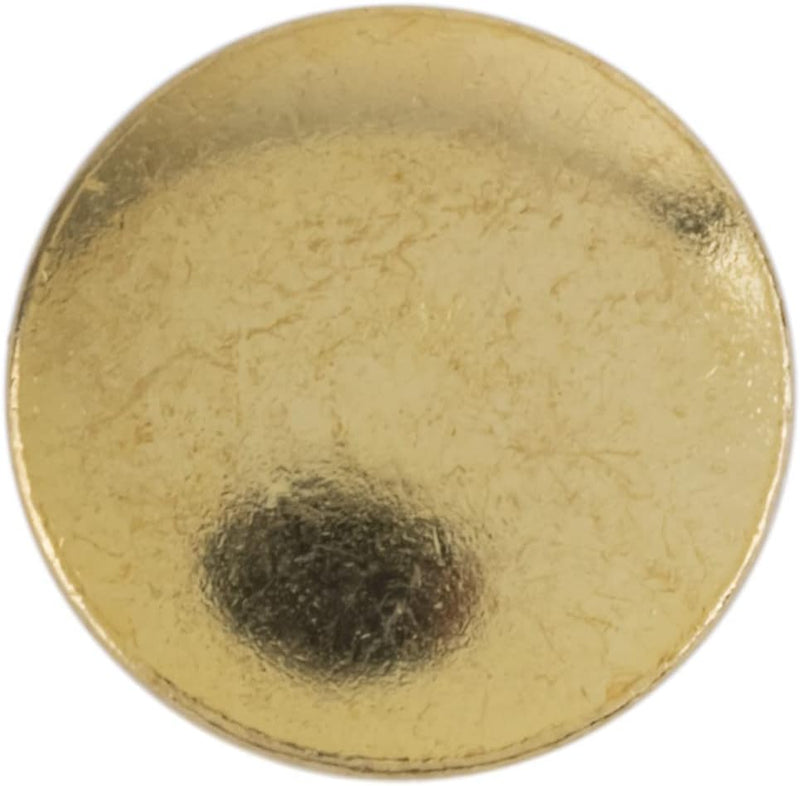 Brass Plated Steel Split Rivets - 7/8" Long - Pack of 50 - Split Rivets for Cymbals, Dog Collars, Trunks, Boxes