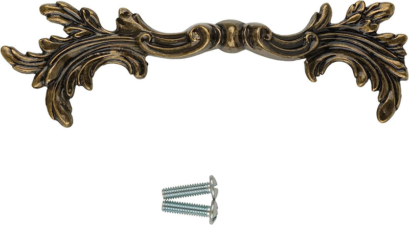 French Provincial Leaf Antique English Finished Drawer Pull | Centers: 3"