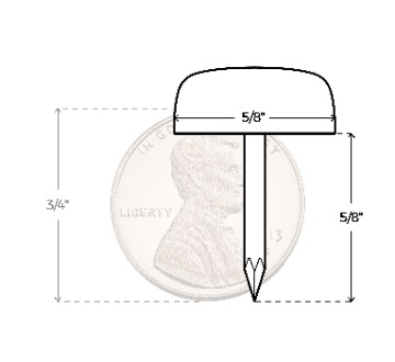 Nylon Furniture Glides - 5/8" Diameter - Pack of 12 - Chair and Table Leg Floor Protectors - Scratch-Preventing Floor Pads for Furniture Legs