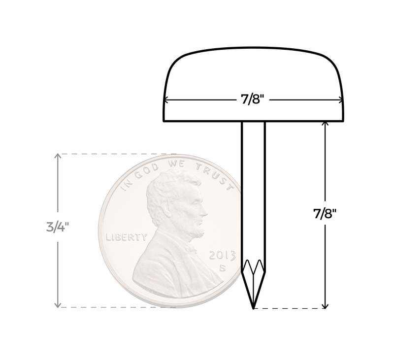Nylon Furniture Glides - 7/8" Diameter - Pack of 12 - Chair and Table Leg Floor Protectors - Scratch-Preventing Floor Pads for Furniture Legs