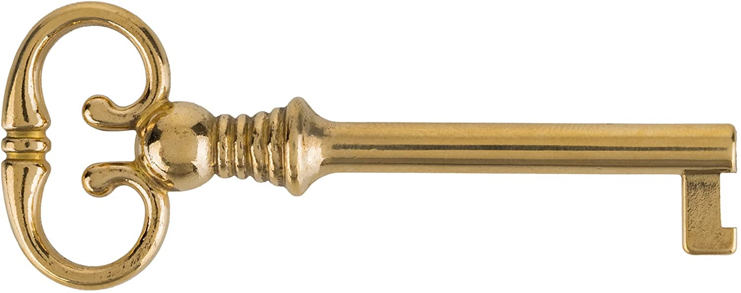 UNIQANTIQ HARDWARE SUPPLY long antique brass flush mount trunk lock with  two keys