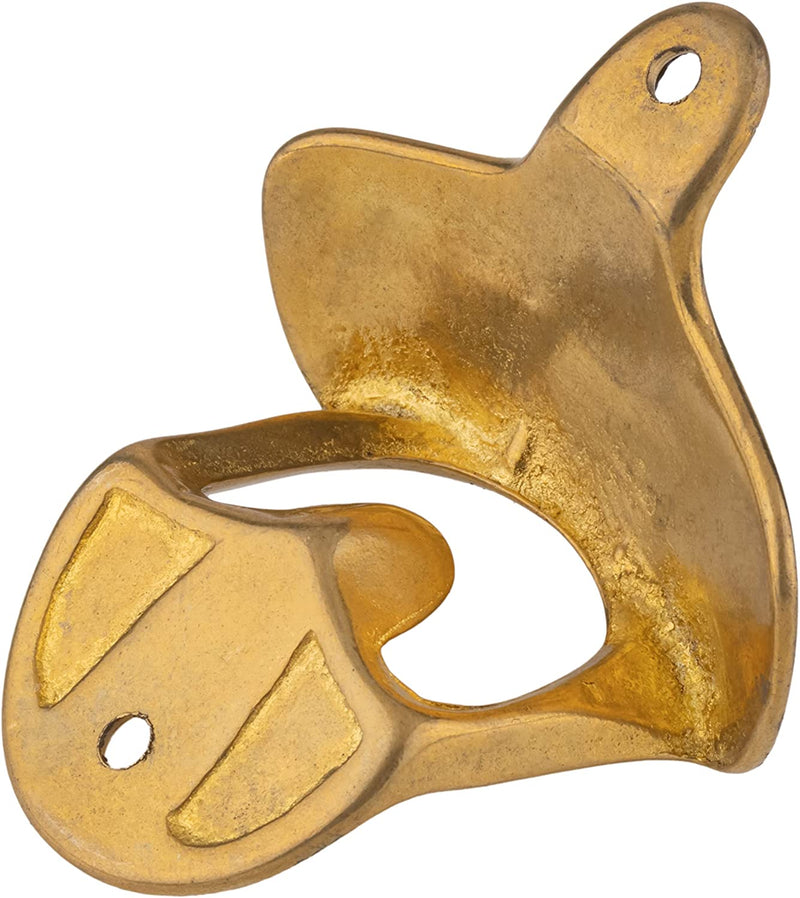 Cast Brass Classic Bottle Opener Wall Mounted