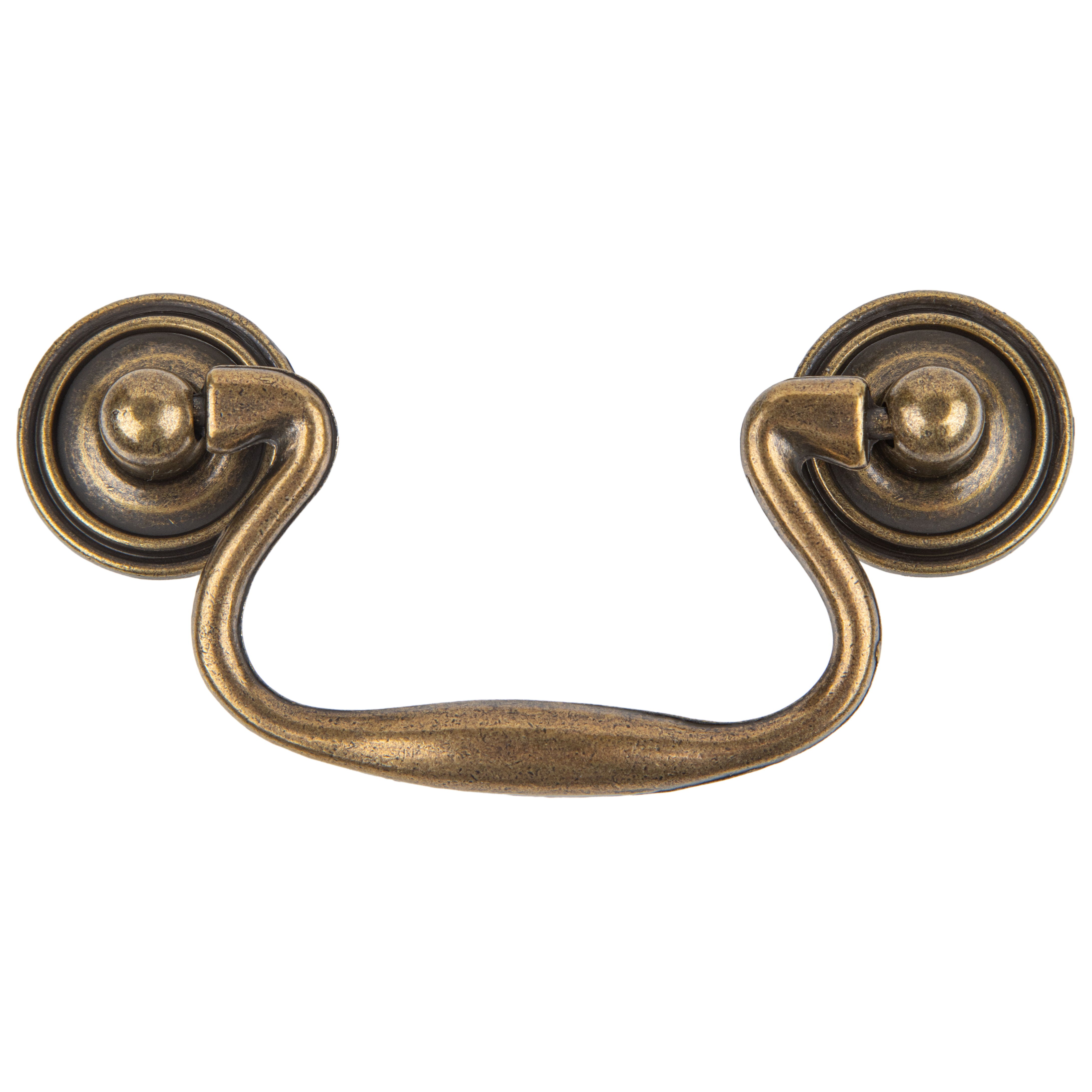 UNIQANTIQ HARDWARE SUPPLY Satin Antique Brass Drawer Bail Pull