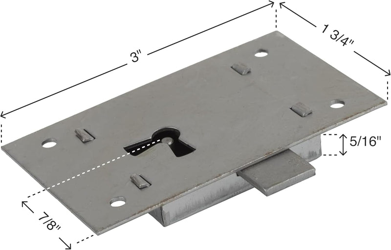 Steel Flush Mount Lock for Cabinet Door or Drawer