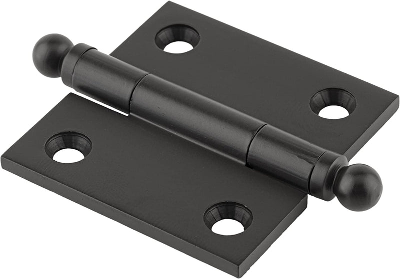 Small Oil Rubbed Bronze Heavy Ball Tipped Butt Hinge | 1 1/2" High x 1 1/2" Wide