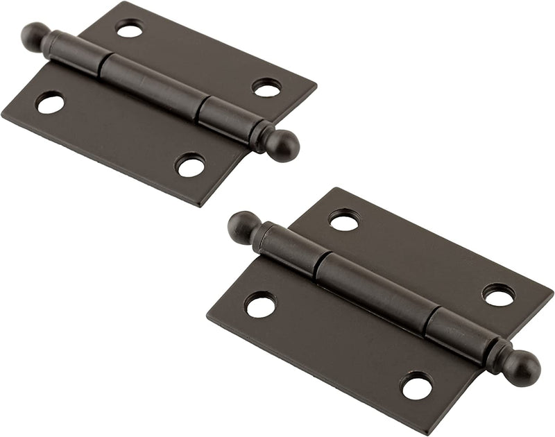 Medium Oil Rubbed Bronze Butt Hinges with Ball Finials | Pack of 2