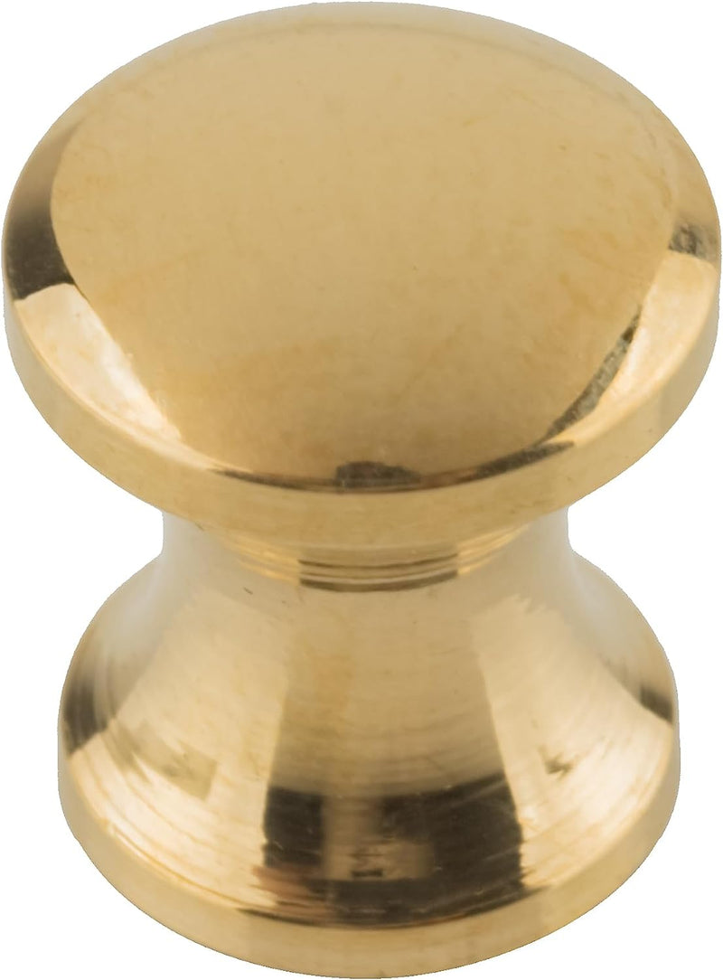 Extra Small Solid Cast Brass Knob | Diameter: 3/8" approx.