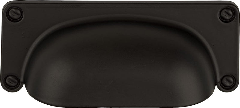 Farmhouse Style Matte Black Finished Drawer Bin Pull | Centers: 2-1/2"