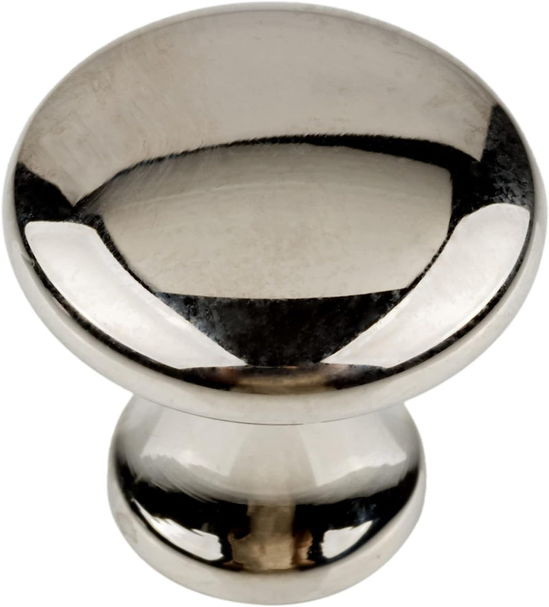 Nickel Plated Lawyers Bookcase or Machinist Chest Knob | Diameter: 5/8" approx.
