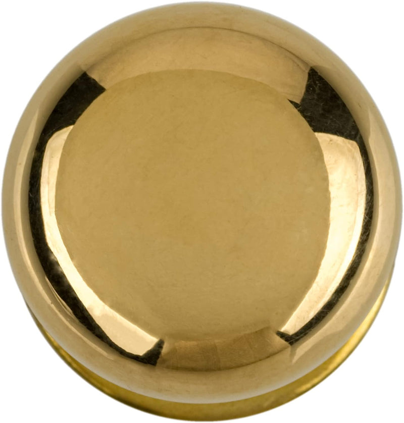 Extra Small Cast Brass Drawer Knob with Backplate | Diameter: 5/8"