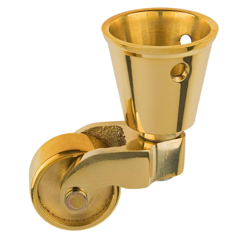 Small Round Cup Solid Brass Furniture Caster Wheel