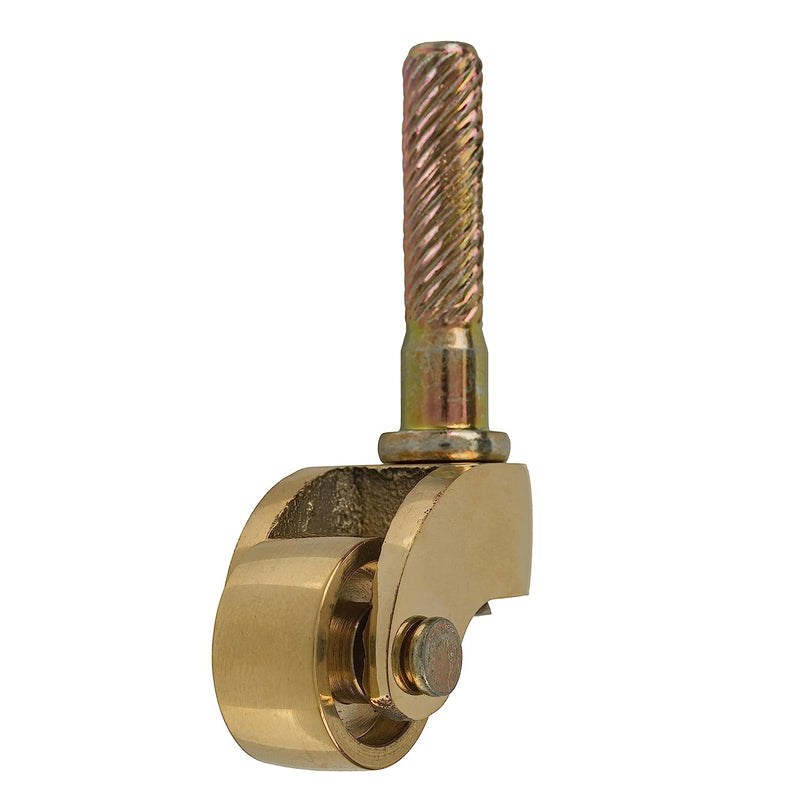 Solid Brass Furniture Caster Wheel | Diameter: 3/4"