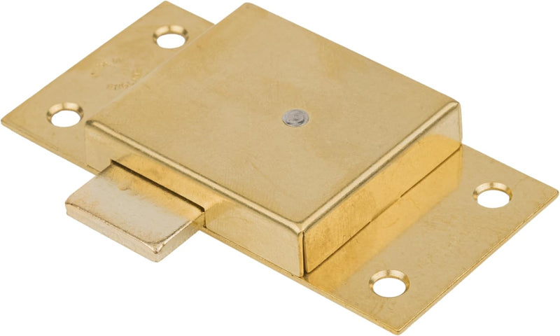 Extra Large Brass Flush Mount Lock Set for Grandfather Clock, Cabinet Door or Dresser Drawer