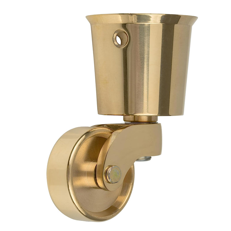 Large Round Cup Solid Brass Furniture Caster Wheel