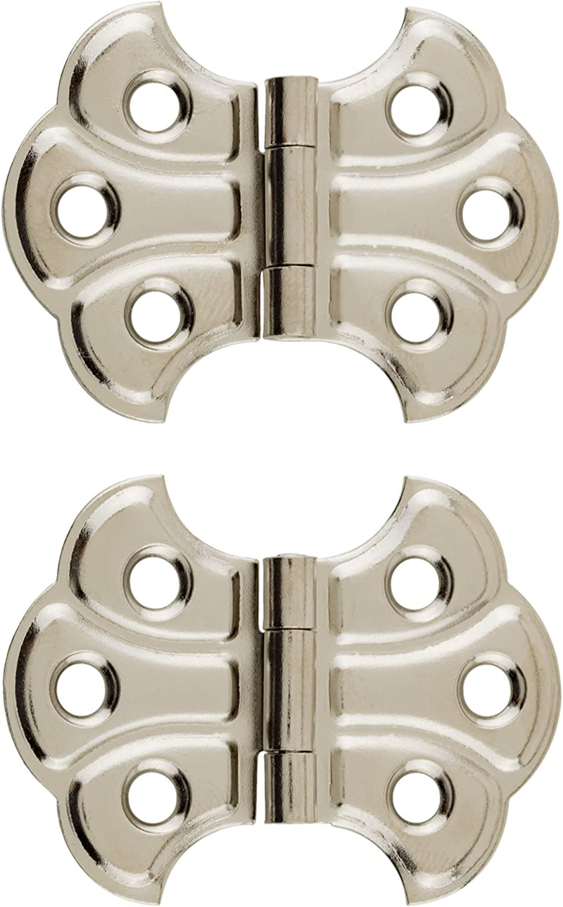 Polished Nickel Butterfly Hinge | 1 7/16” High x 2” Wide