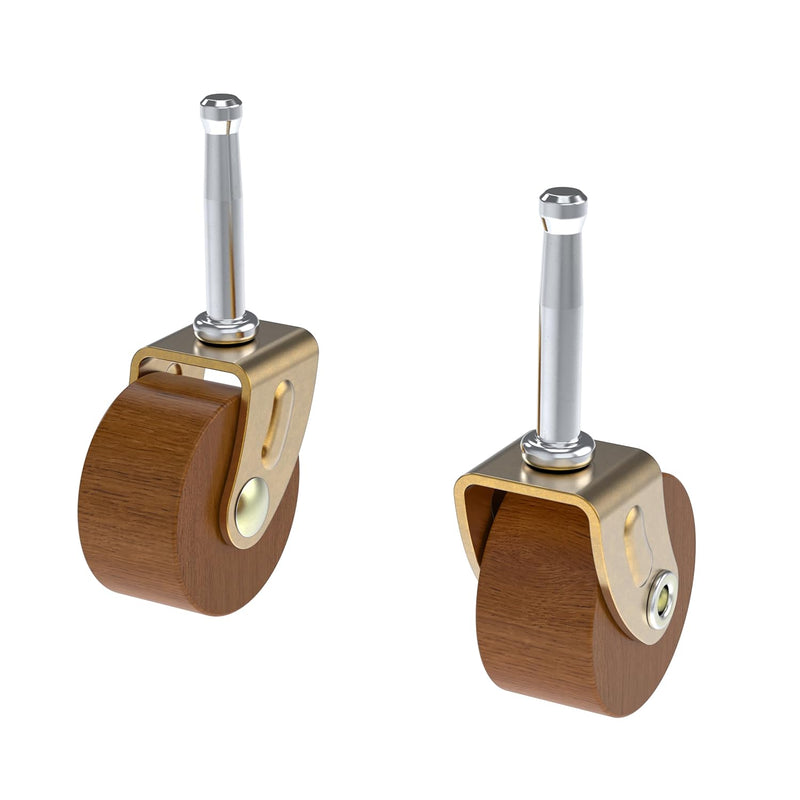Medium Wood Furniture Caster Wheel | Diameter: 1 5/8"