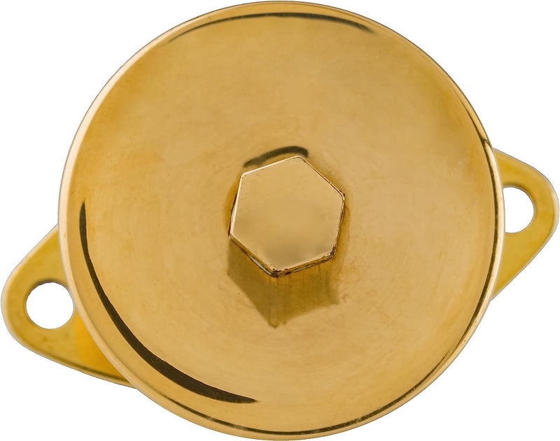 Round Stamped Brass Push Button Cabinet Door Knob with Latch