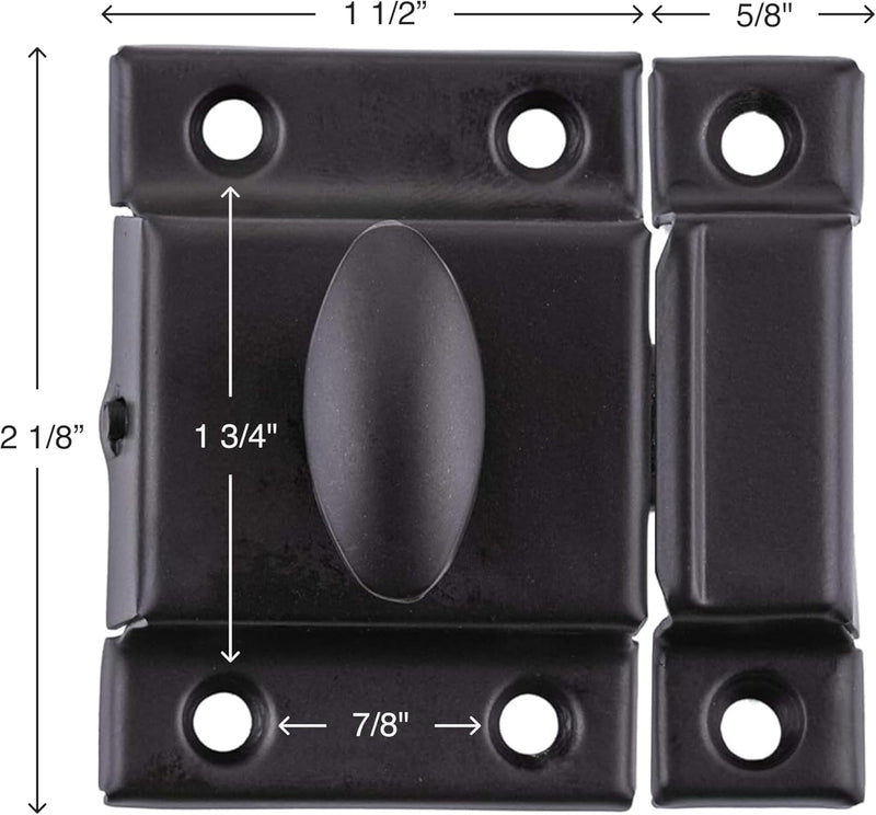 Classic Large Oval Turn Oil Rubbed Bronze Stamped Cabinet Latch