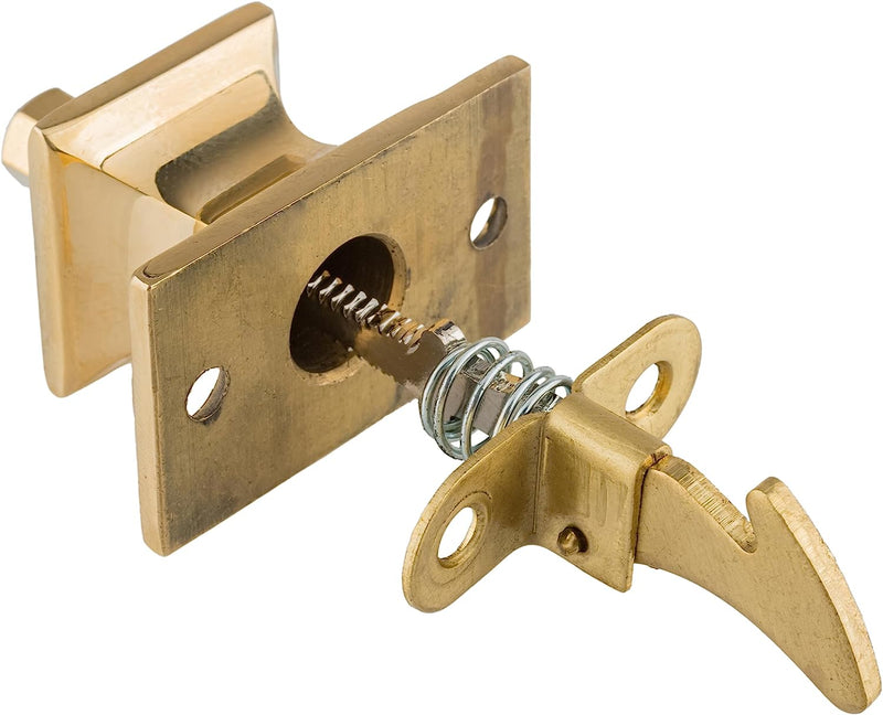 Square Solid Brass Push Button Cabinet Door Knob with Latch
