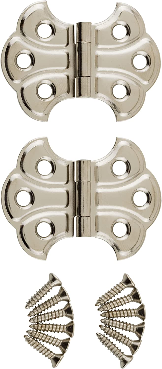Polished Nickel Butterfly Hinge | Pack of