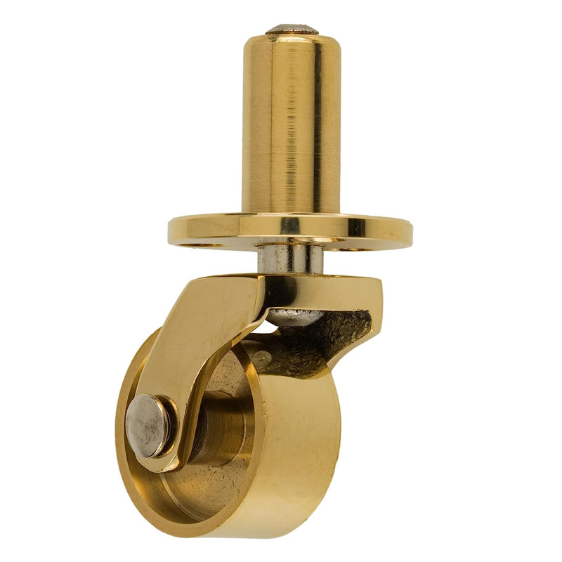 Small Solid Brass Furniture Caster Wheel | Diameter: 3/4"