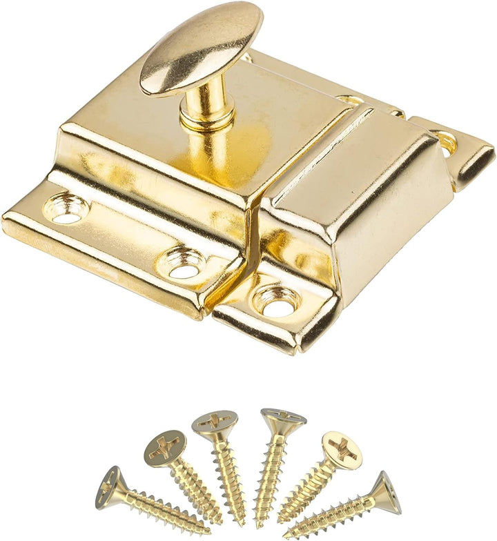 Nickel Plated Small Stamped Cabinet Latch - Antique Reproduction Oval Turn Latch Nickel Plated Small Stamped Cabinet Latch - Antique Reproduction Oval Turn Latch