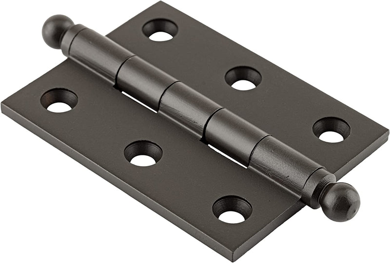 Medium Oil Rubbed Bronze Heavy Ball Tipped Butt Hinge | 2" High x 1 1/2" Wide