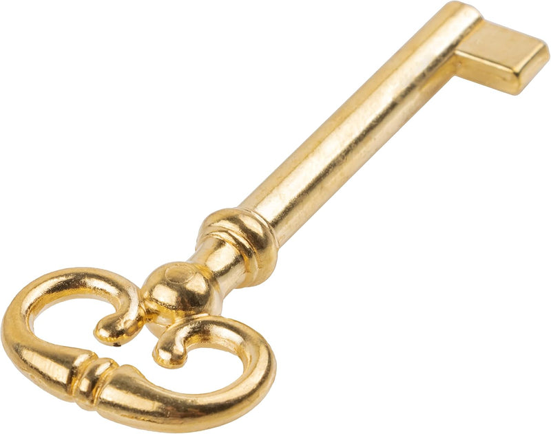 Large Brass Plated Hollow Barrel Skeleton Key