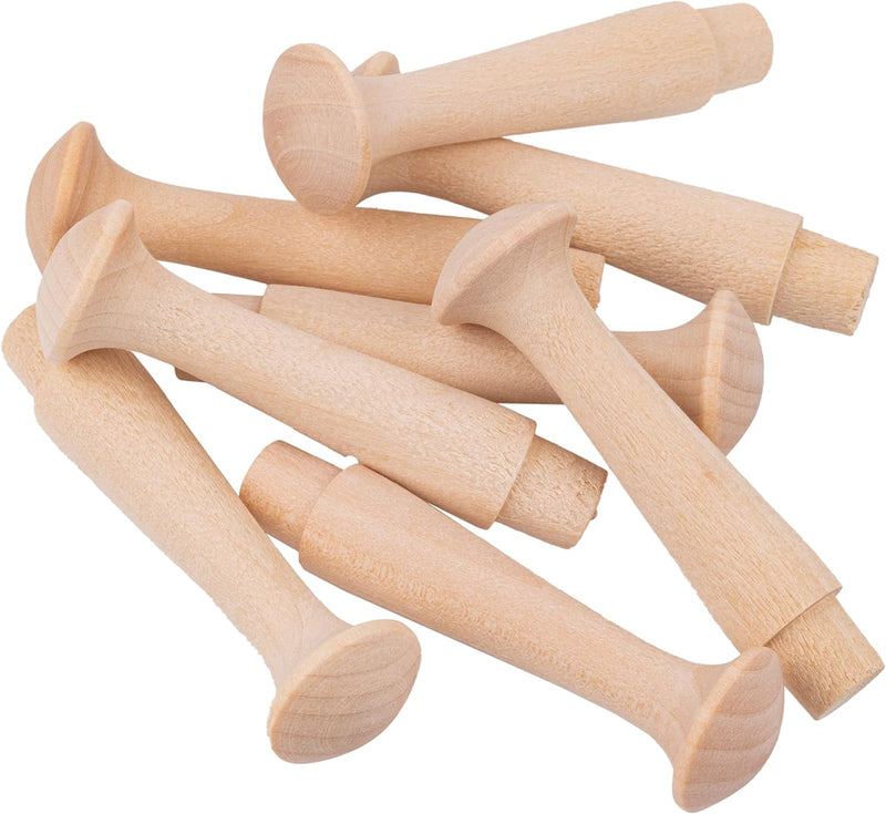 Birch Medium Shaker Pegs | 2-1/2" Length | Pack of 10 | Wood Pegs for Hanging | Coat Rack Pegs