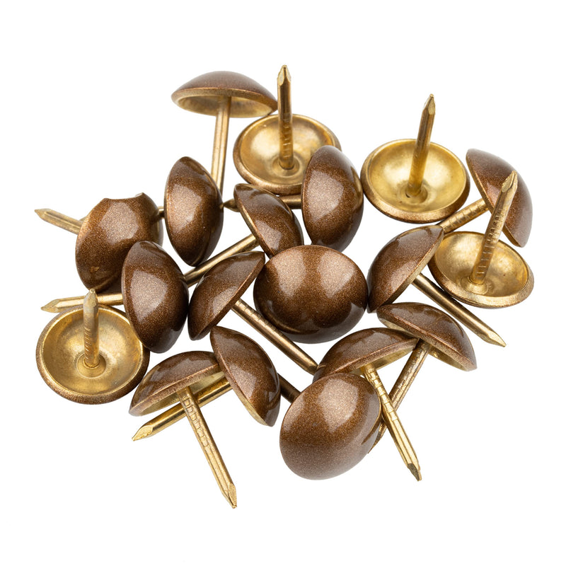 French Natural Finished Round Head Upholstery Tacks | 1/2" Diameter × 1/2" Long | Pack of 50
