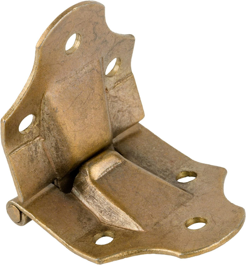 Antique Brass Trunk Stop Hinge | 1 1/2" Wide x 3 1/4" Tall | Pack of 2 | Steamer Trunk Lid Hardware