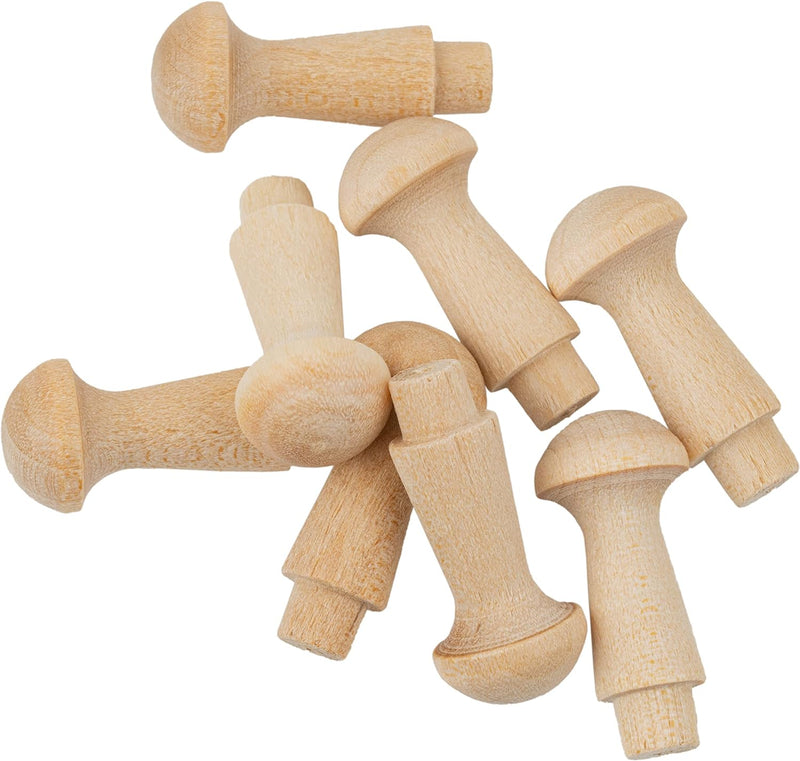 Birch Micro Shaker Pegs | 1-1/8" x 7/16" | Pack of 20 | Wood Pegs for Hanging | Coat Rack Pegs