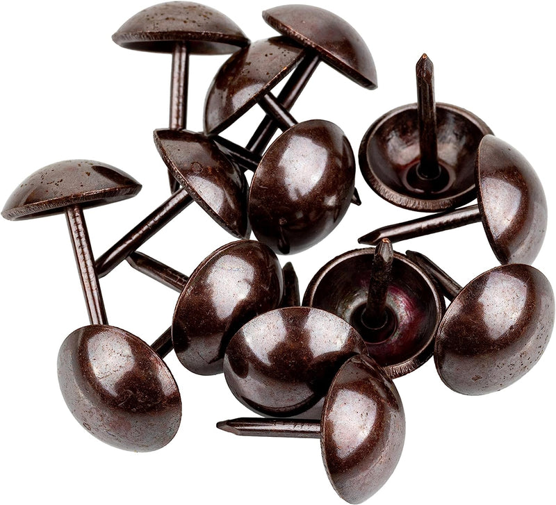 Oxide Finished Round Head Upholstery Tacks | 1/2" Diameter × 1/2" Long | Pack of 50