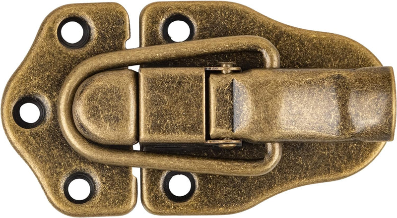 Medium Antique Brass Trunk Drawbolt Latch | Toggle Latch for Steamer Trunk, Suitcase, Box, Chest, Guitar Case