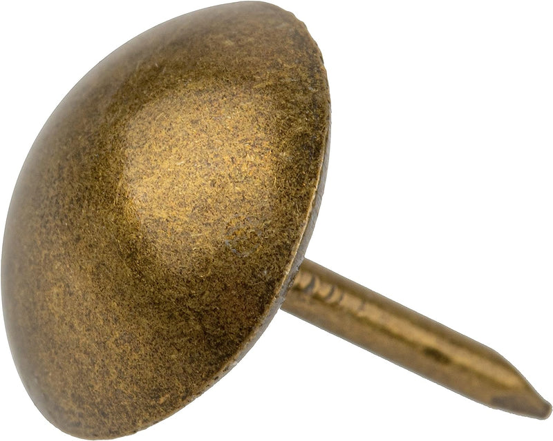 Antique Brass Finished Round Head Upholstery Tacks | 1/2" Diameter × 1/2" Long | Pack of 50