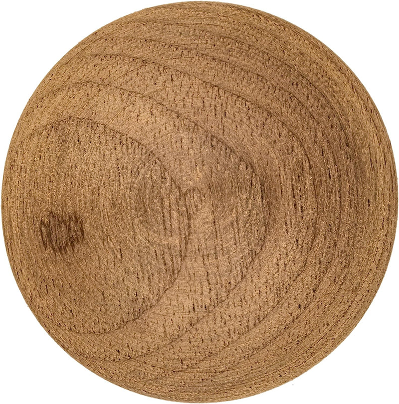 Walnut Wood Drawer Knob with Wide Base | Diameter: 1-1/2"