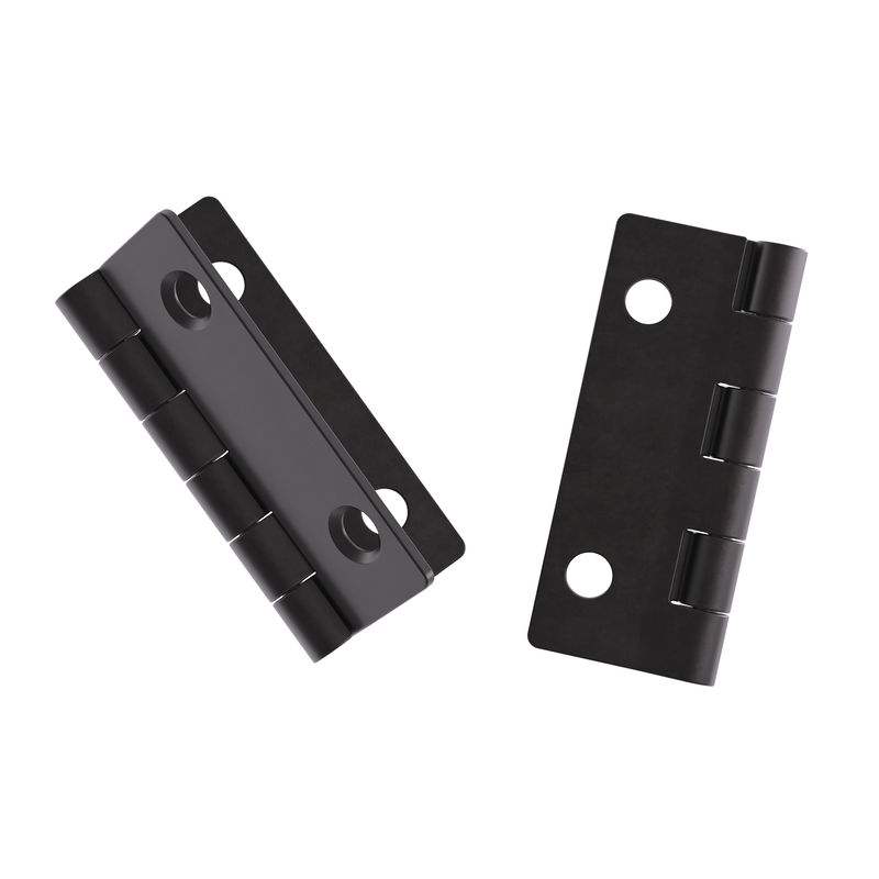 Flat Black Finished Butt Hinge with Tight Pin | 2" High x 1-1/2" Wide