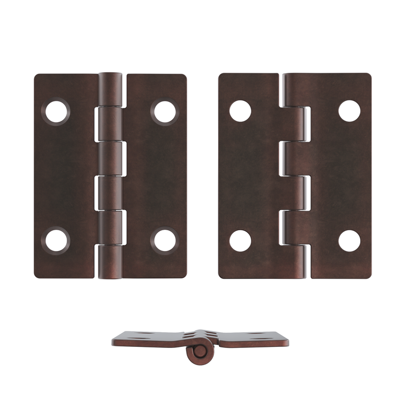 Antique Copper Finished Butt Hinges | 2" High x 1 1/2" Wide