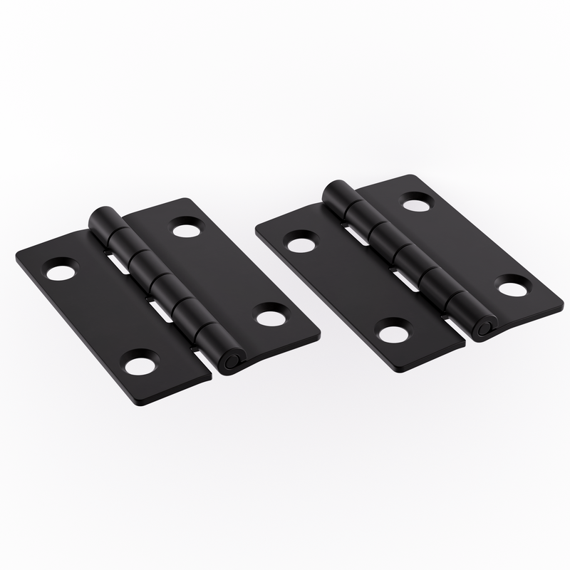 Flat Black Finished Butt Hinge with Tight Pin | 2" High x 1-1/2" Wide
