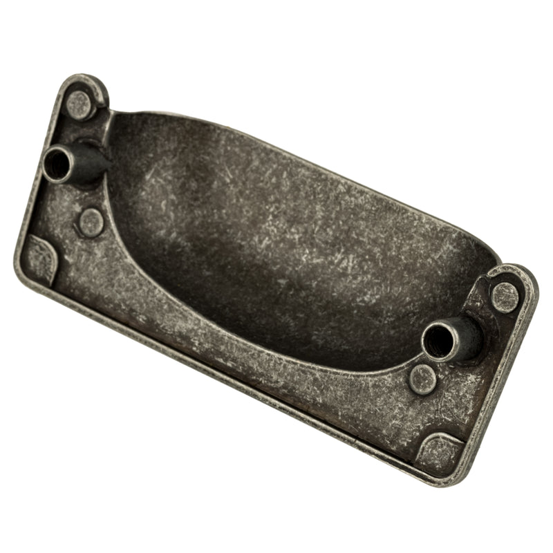 Farmhouse Style Antique Pewter Finished Drawer Bin Pull | Centers: 2-1/2"