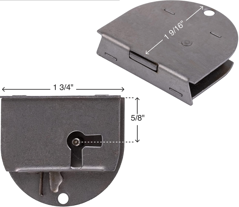 Rounded Half Mortise Lock with Skeleton Key for Left Hand Cabinet Doors