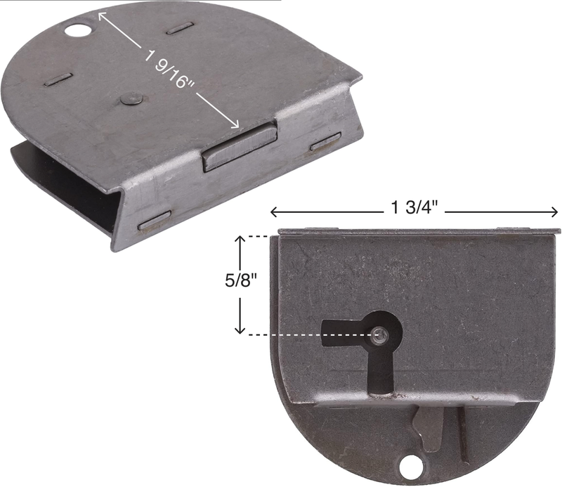 Rounded Half Mortise Lock with Skeleton Key for Right Hand Cabinet Doors