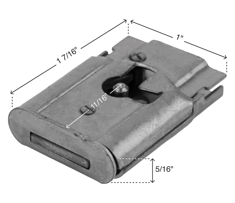 Full Mortise Lock with Skeleton Key for Cabinet Door or Drawer | Backset: 11/16"