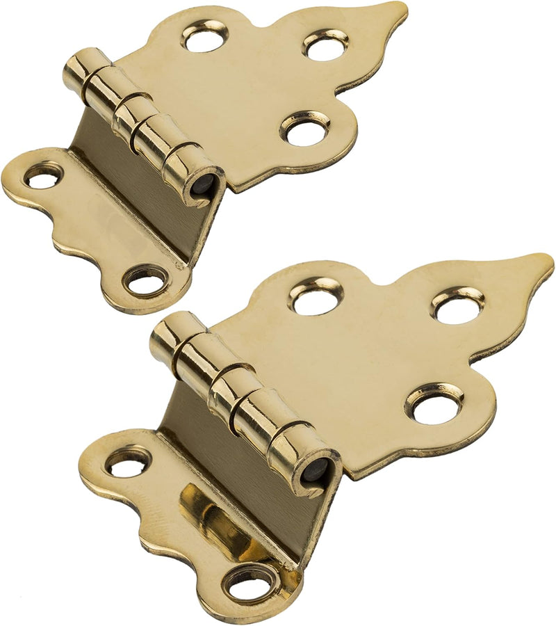 Brass Boone or Sellers Offset Cabinet Hinge | 2-1/4" Wide x 1-1/4" High