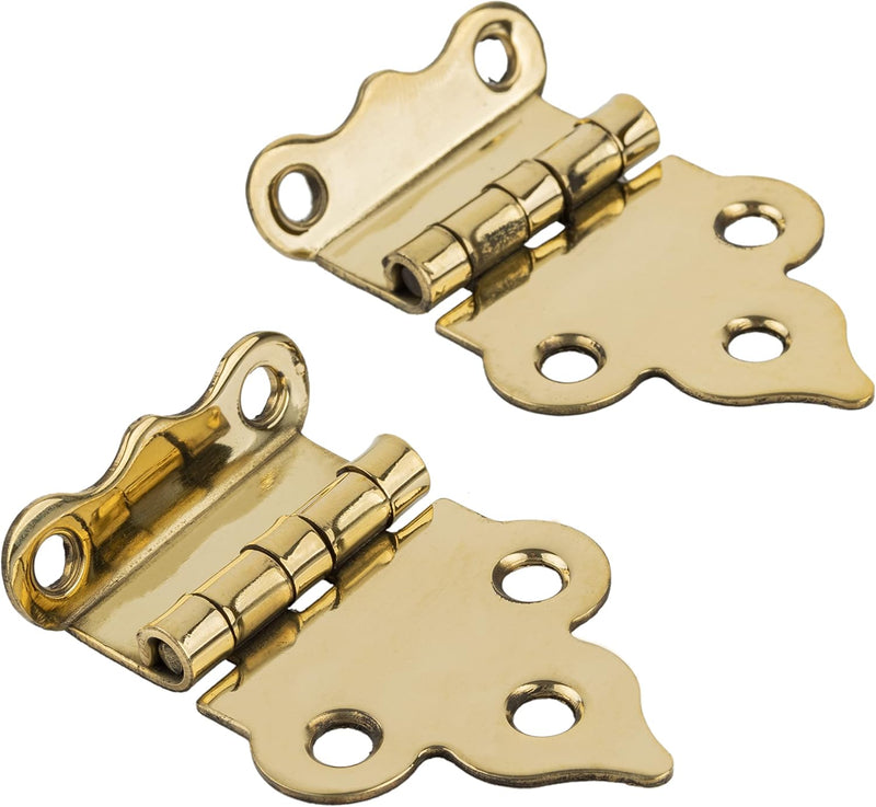 Brass Boone or Sellers Offset Cabinet Hinge | 2-1/4" Wide x 1-1/4" High