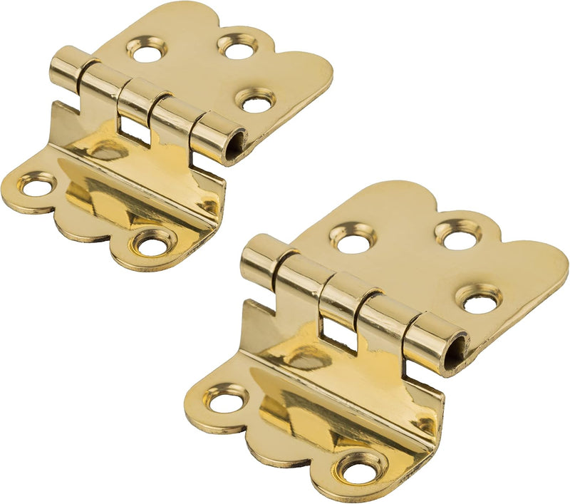 Brass Napanee Offset Cabinet Hinge | 1 3/4" Wide x 1 1/4" High