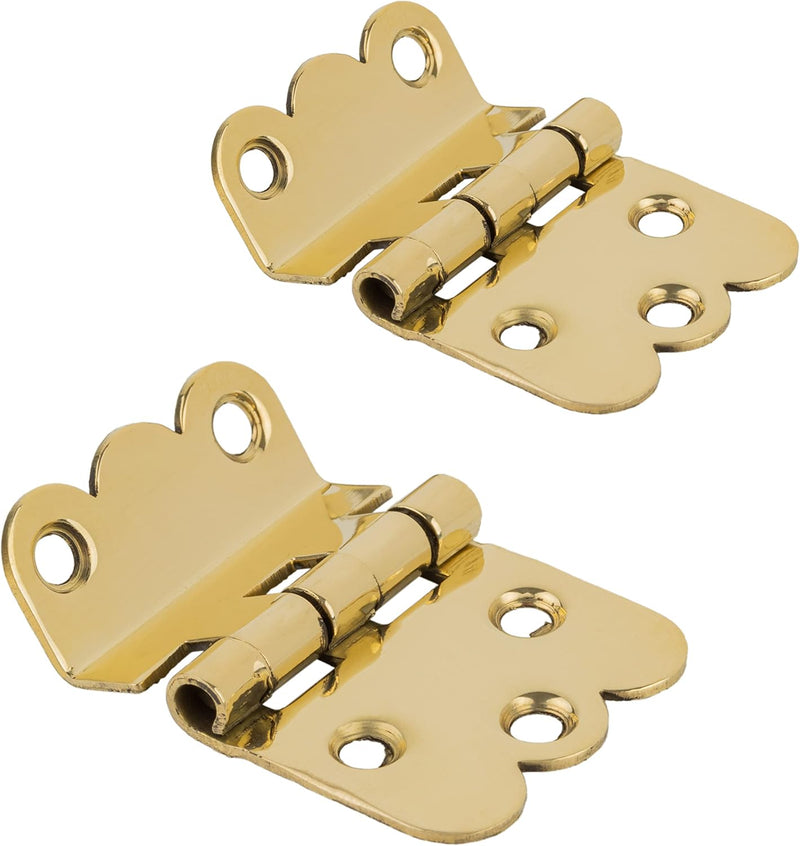 Brass Napanee Offset Cabinet Hinge | 1 3/4" Wide x 1 1/4" High