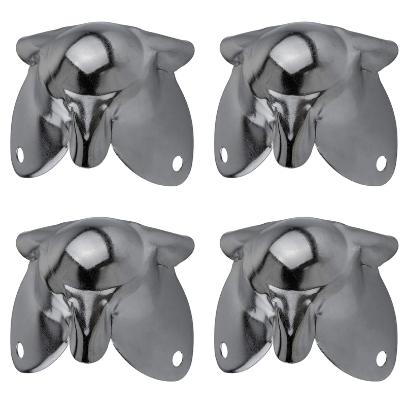 Extra Large Nickel Finished Trunk Corner Protector | Pack of 4