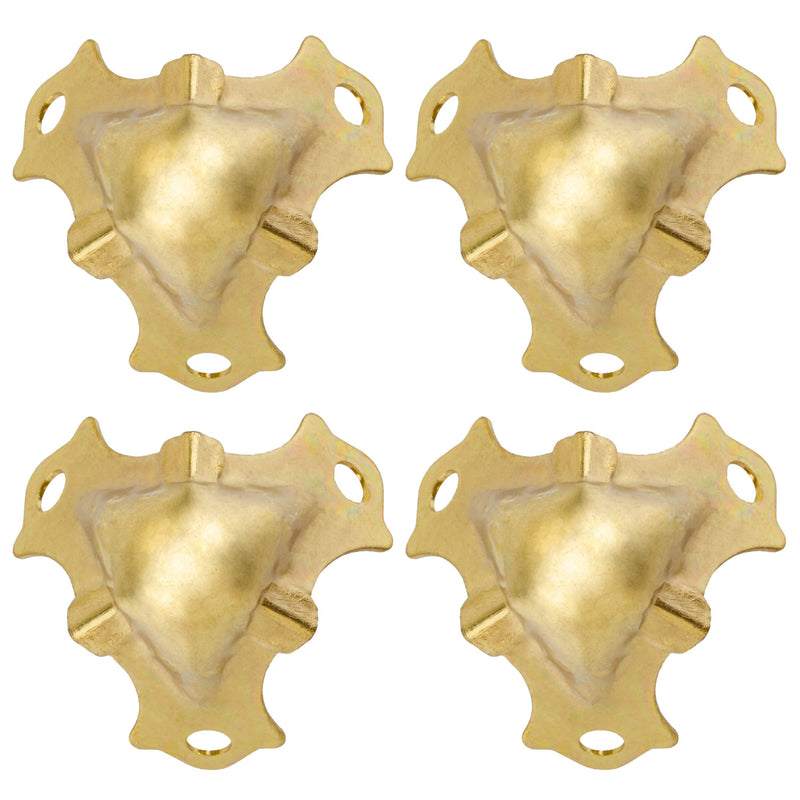 Medium Classic Brass Plated Trunk Corner Protector | Pack of 4