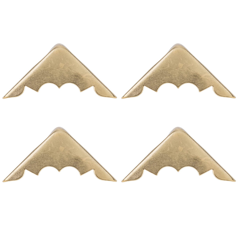 Small Elegant Brass Plated Trunk Corner Protector | Pack of 4